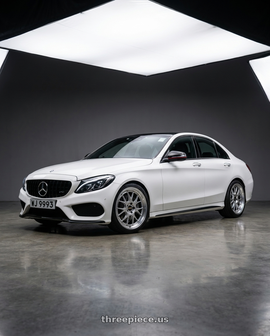 2014 W205 C250 with BBS LM-R 5x114.3 19x9.5+25 Diamond Silver wheels