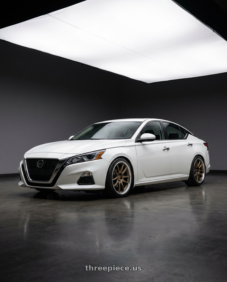 2021 Nissan Altima SV with Aodhan DS02 5x114.3 18x9.5+30 Bronze w/Machined Lip wheels