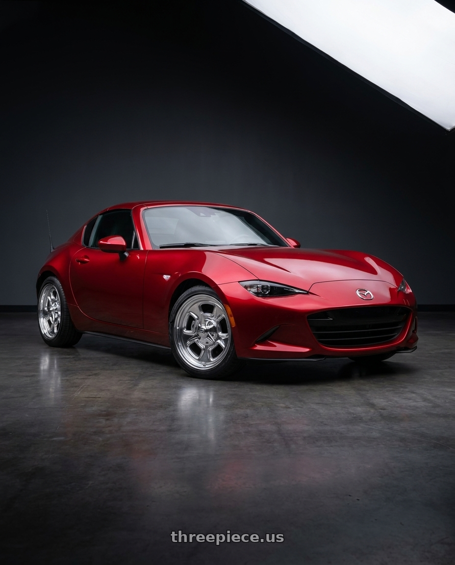2026 mazda mx5 with BG Rod Works High Boy 5x114.3/5x120.65 17x8+0 Polished wheels
