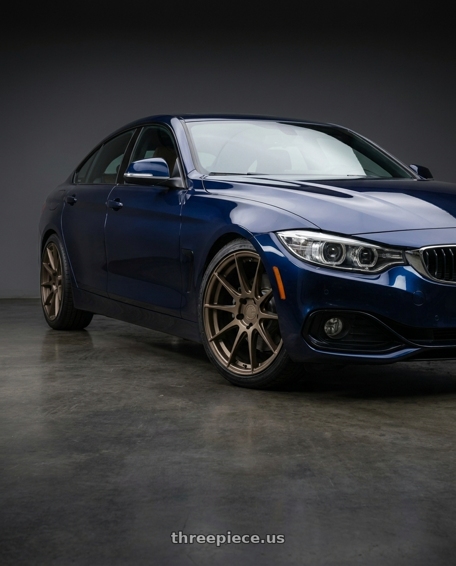 2017 F36 420I Gran Coupe with Aodhan AH09 5x114.3 18x8.5 +35 Matte Bronze wheels