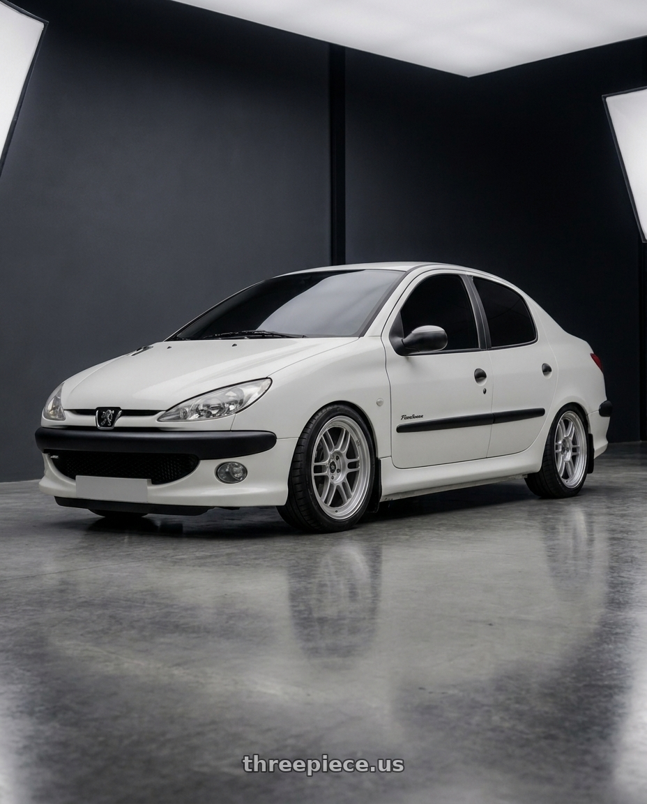 2011 Peugeot 206 SD roof with ESR Wheels APEX SERIES APX01 5x100 18x8.5 +30 Hyper Silver wheels