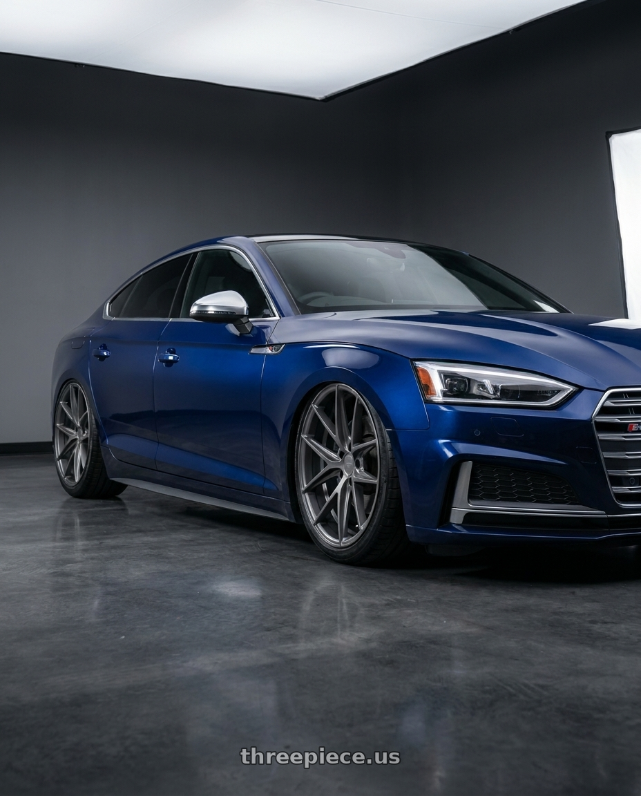 2014 Audi S5 B8 with Niche 1PC M116 MISANO 5X112 19X8.5 +42 MATTE GUN METAL wheels