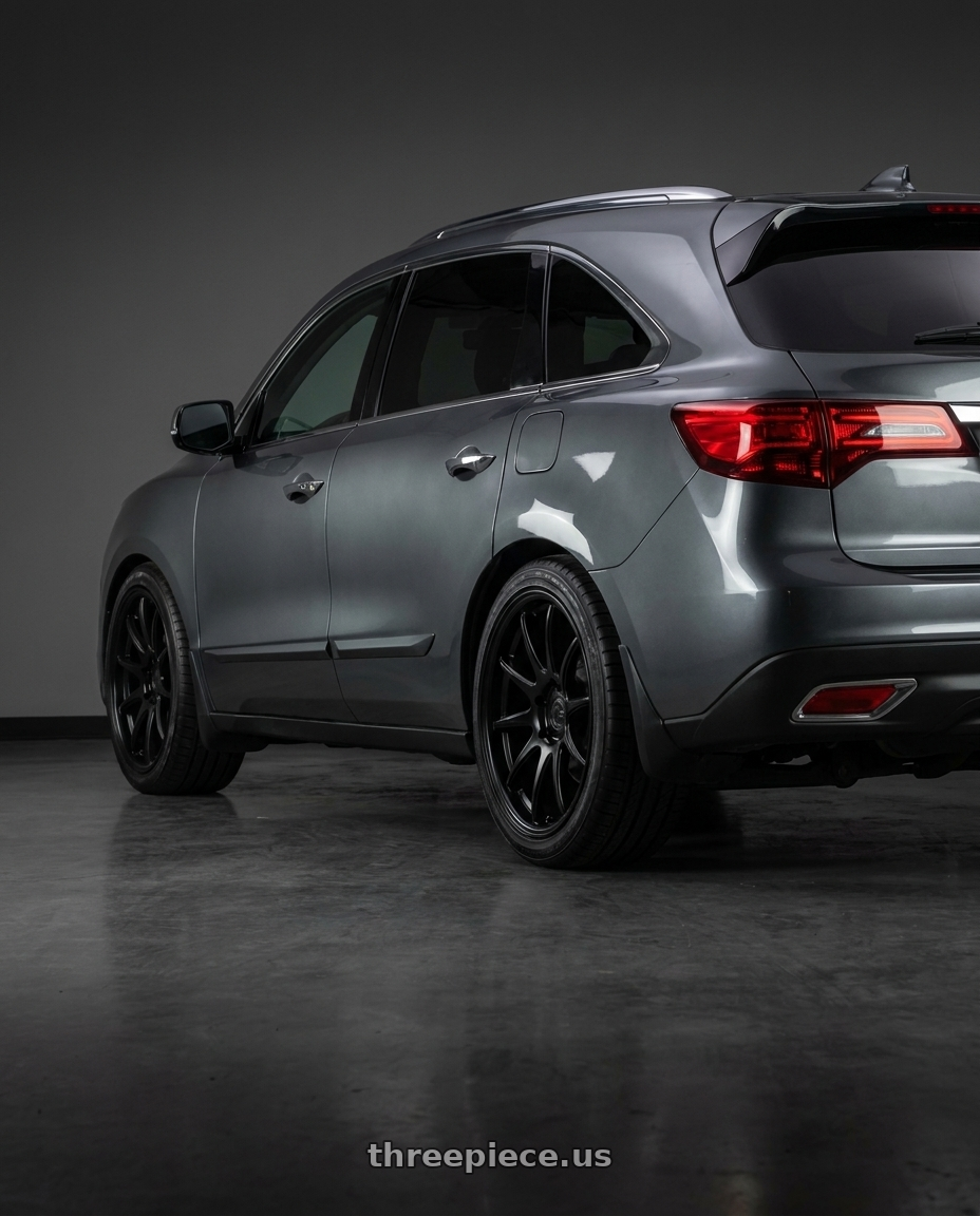 2014 Acura mdx with Aodhan DS02 5x114.3 19x8.5+35 Hyper Black wheels rear three quarter view square tires
