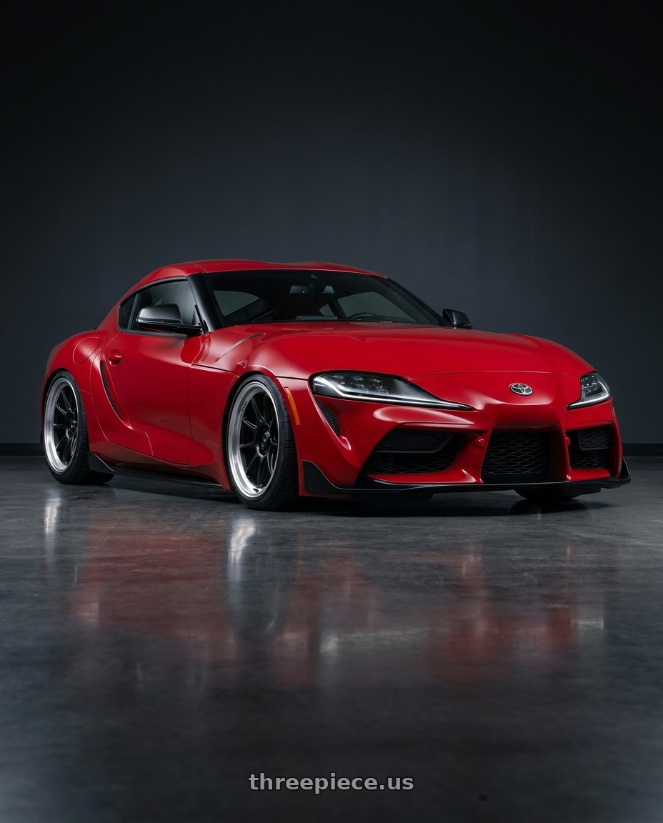 2023 Toyota GR Supra with Konig Countergram 5x112 19x9.5+30 Matte Black / Matte Machined Lip wheels