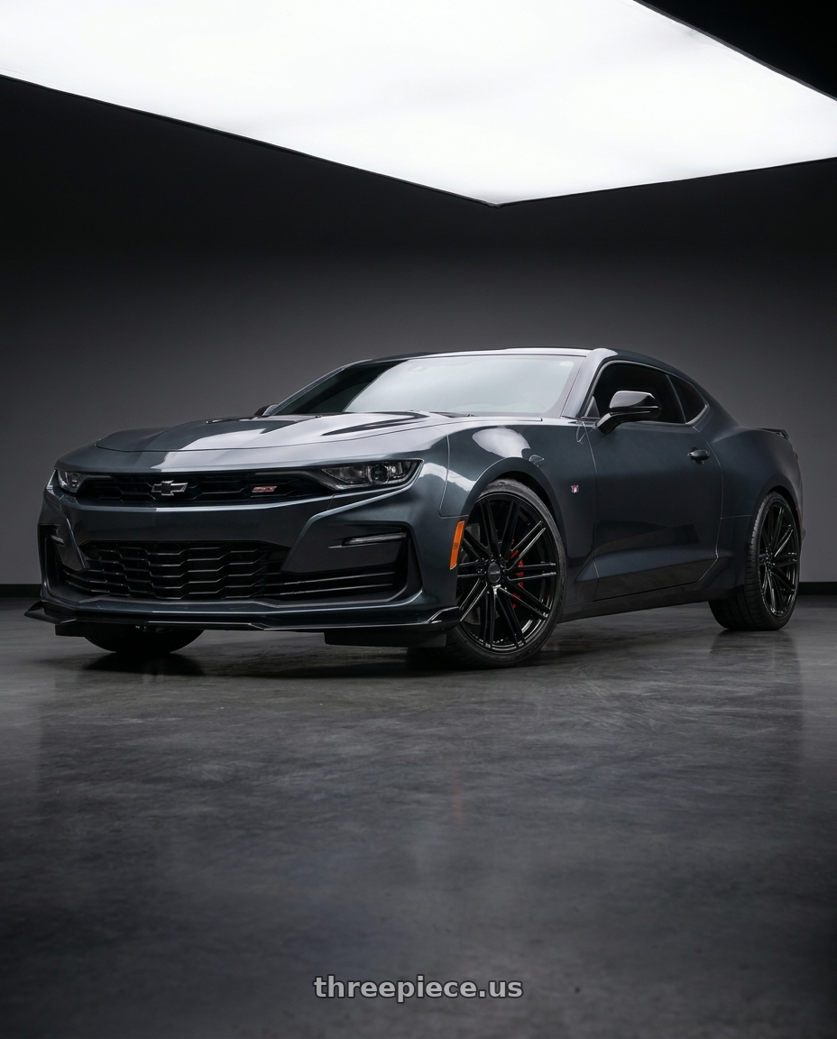 2021 Chevrolet Camaro SS with Petrol P1C 5X120 19X8 +35 GLOSS BLACK wheels