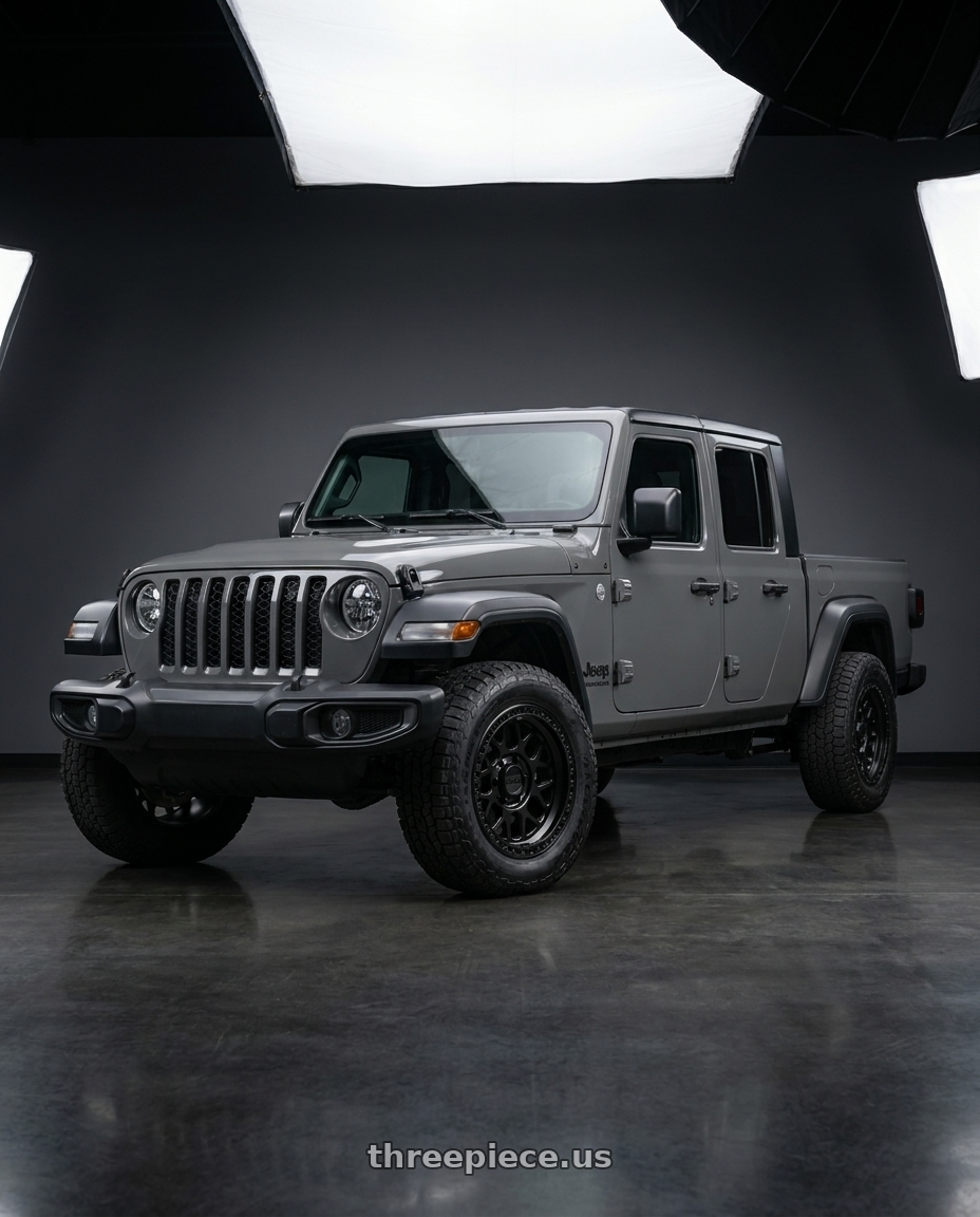 2021 Jeep Gladiator Sport with KMC KM549 GRS 5X127 20X9 +18 SATIN BLACK wheels
