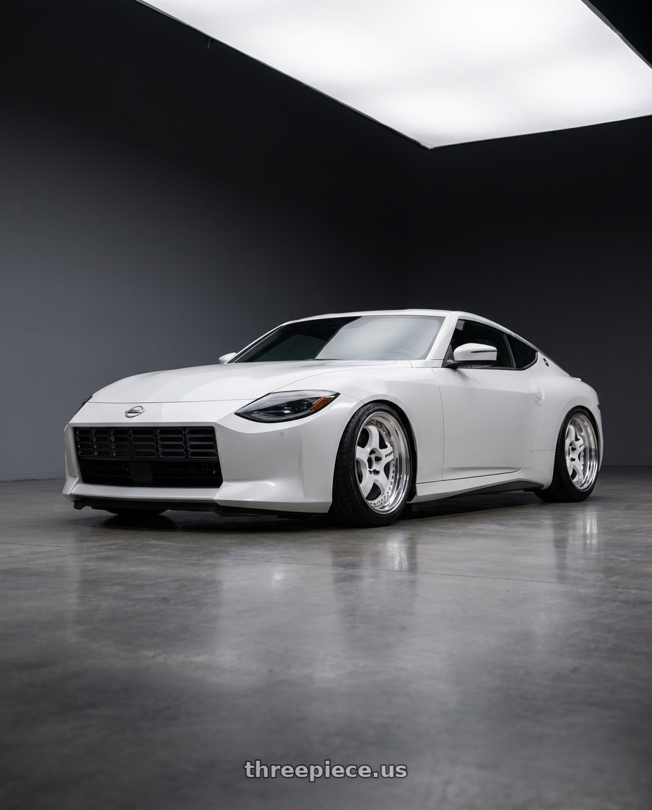 2026 Nissan Z with Work Meister S1 3P 5x114.3 19x10.5+16 A Disk White wheels