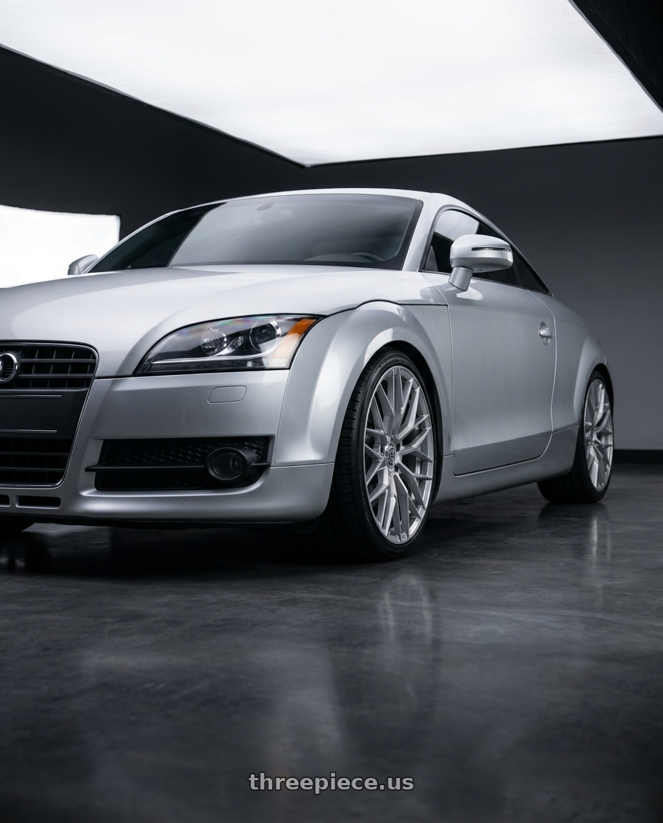 2008 audi tt Mk2 with TIS Motorsports 505S 5X112 19x8.5 +35 Gloss Silver wheels