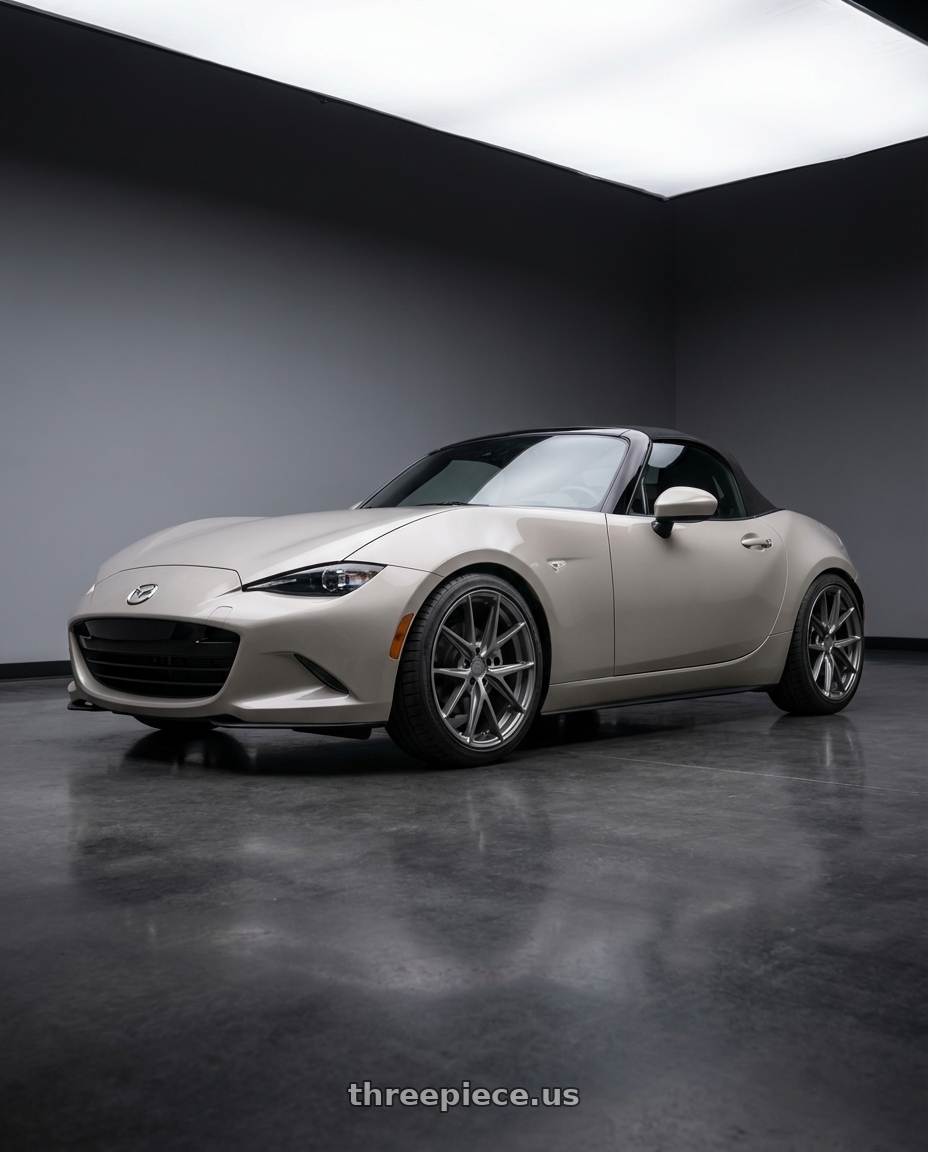 2021 Mazda MX-5 Miata ND with Niche 1PC M116 MISANO 5X114.3 17X8 +40 MATTE GUN METAL wheels