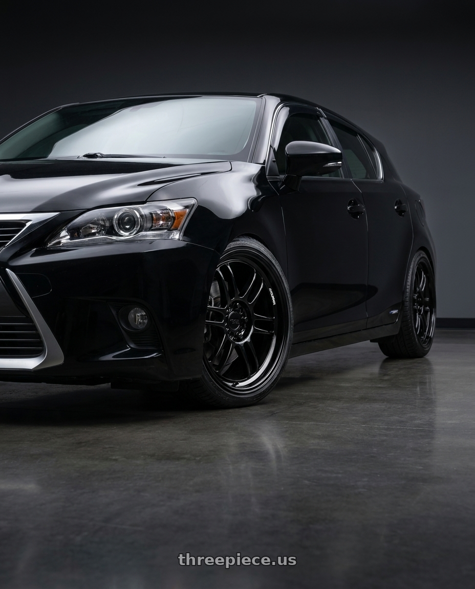 2014 Lexus ct200h with KATANA RACING KR02 5x100/5x114.3 18x8 +40 Glossy Black wheels