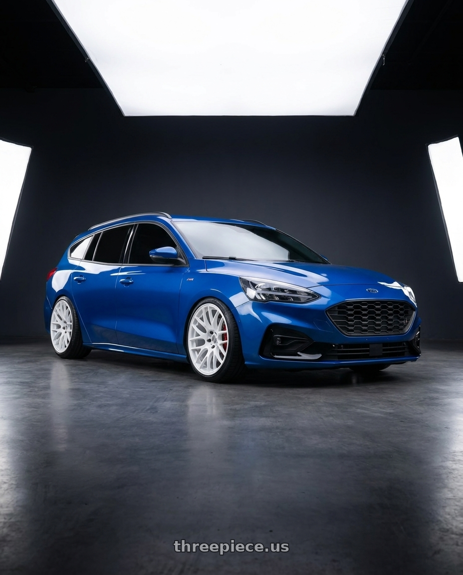 2024 ford focus wagon with Work Emotion m8r 5x100 19x8.5 +30 White wheels