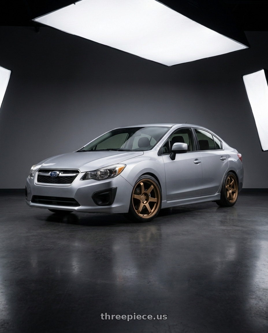 2016 Subaru Impreza with 9six9 SIX-1 5x112 18X10 +35 Matte Bronze wheels