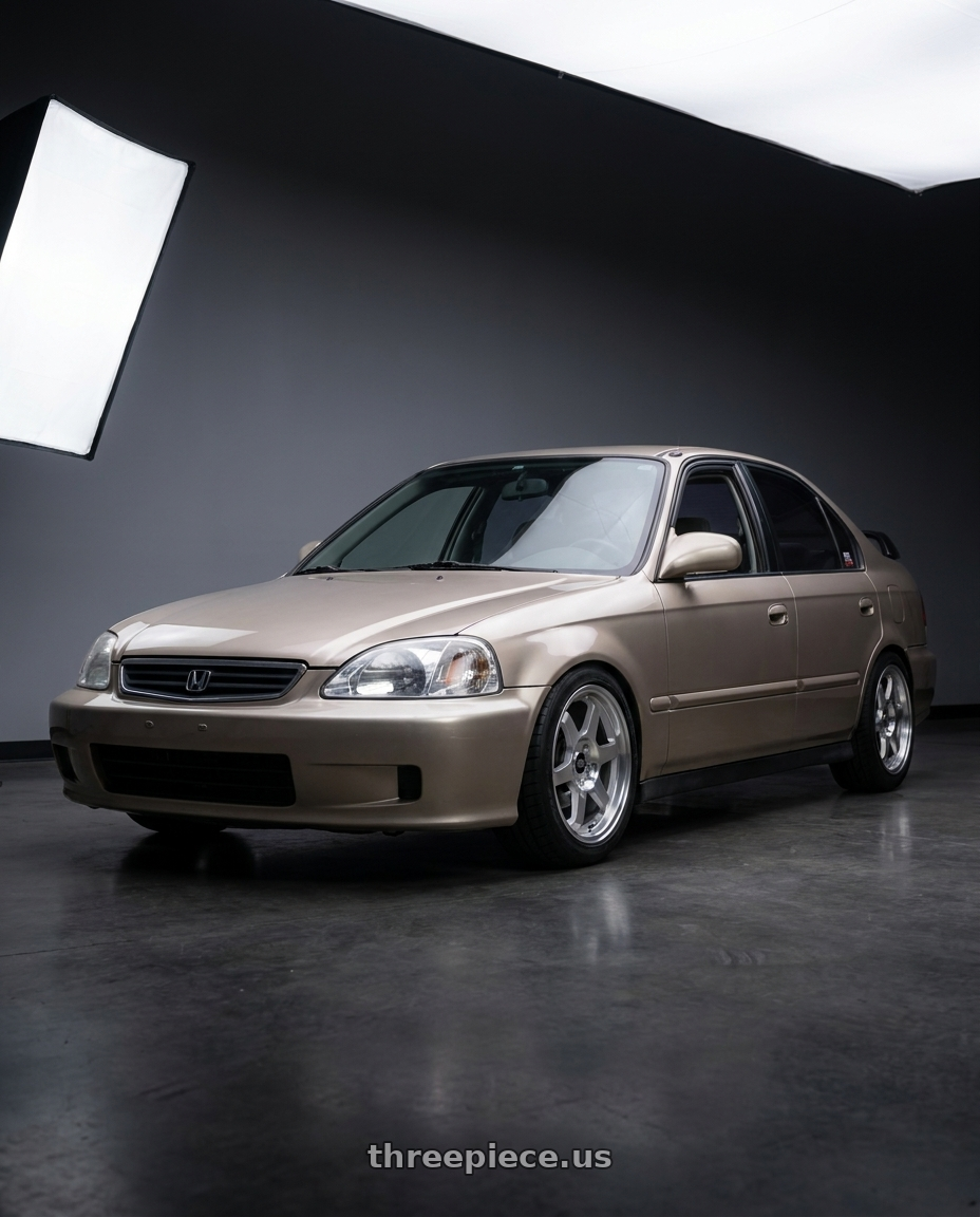 2000 Honda Civic ex with MST Wheels Time Attack 4x100 15x8 +35 Machine wheels
