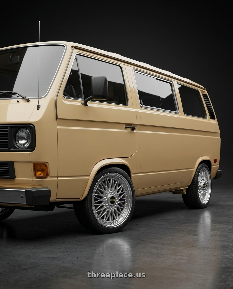 Vw Vanagon 1985 with BBS Super 5x112 19x8.5 +43 Diamond Silver wheels