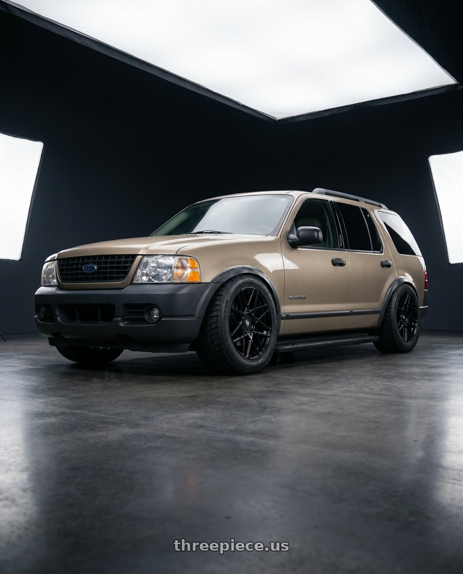 2004 ford explorer with TOUREN TR66 3266 5x108/5x114.3 17x8 +35 GLOSS BLACK wheels