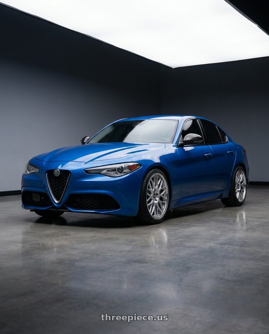 2017 alfa romeo giulia ti with ESR Wheels APEX SERIES APX01 5x110 19x8.5 +30 Hyper Silver wheels