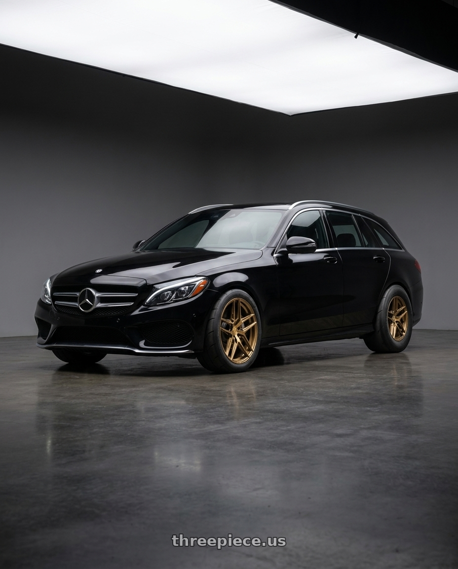2018 Mercedes C300S with XO CAIRO 5X112 19X11 +37 BRONZE W/ BRUSHED BRONZE FACE wheels