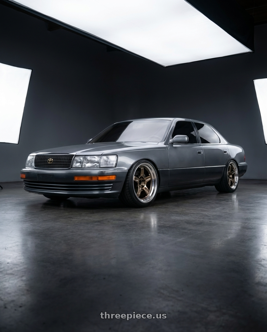 1991 toyota celsior with Volk Racing 21C SPEC-SR 5x114.3 18x9.5 +30 SHINING BRONZE METAL / RIM DC wheels