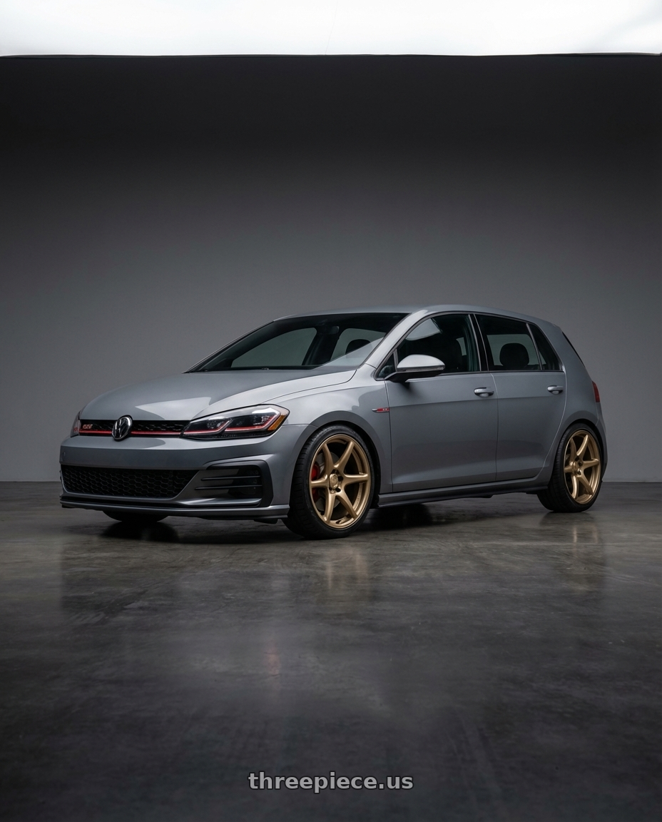 2019 Volkswagen GTI MK7 with Kansei K11B Tandem 5X112 18x8.5 35 Bronze wheels
