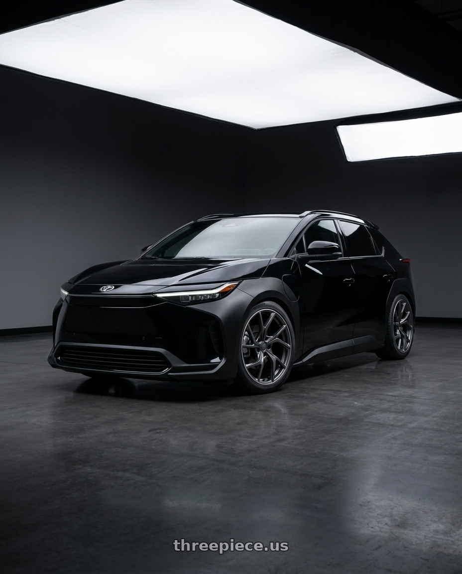 2026 Toyota BZ4X black with Volk Racing VERSUS VMF C-01 5x114.3 20x9.5 +28 MATTE GUNBLACK / DC wheels