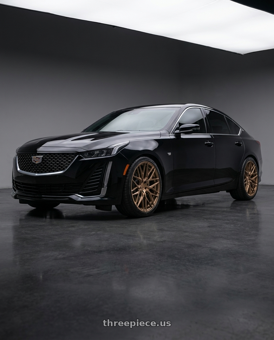 2023 Cadillac CT5 Premium Luxury with Rohana RFX10 5x120 19x8.5+33 Brushed Bronze wheels