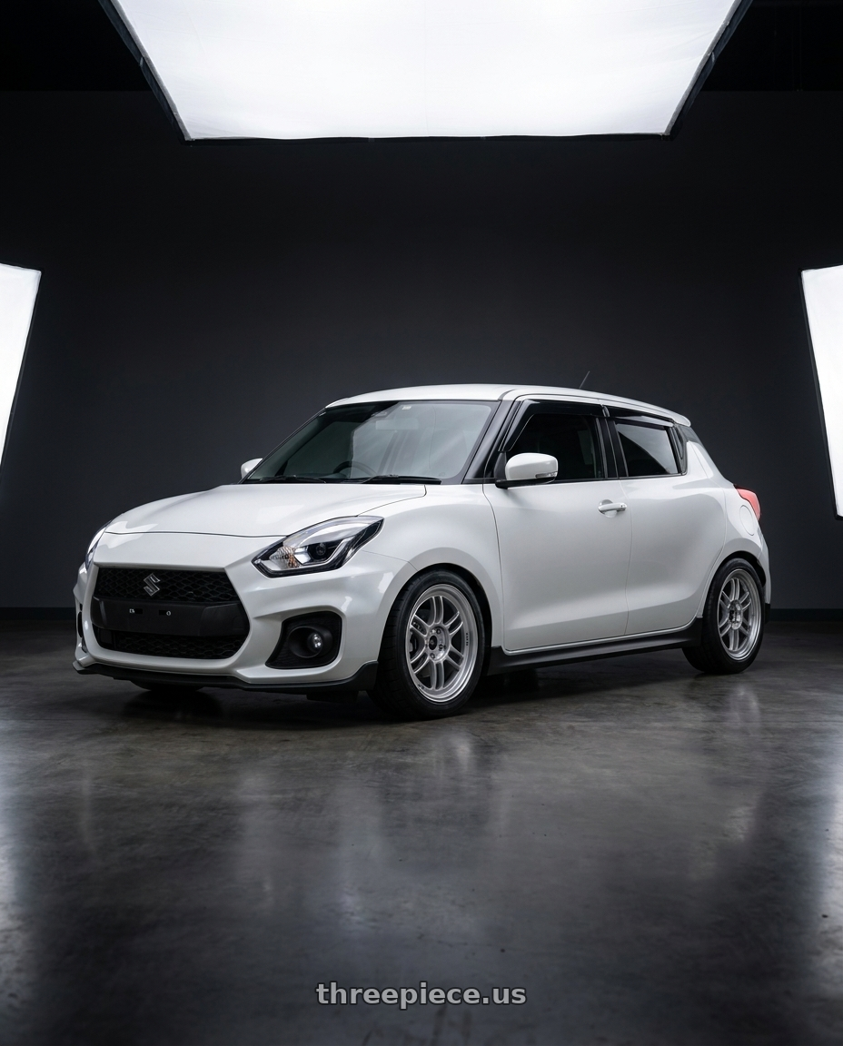 2024 Suzuki Swift with Enkei RPF1 5x114.3 16x8+38  Silver wheels