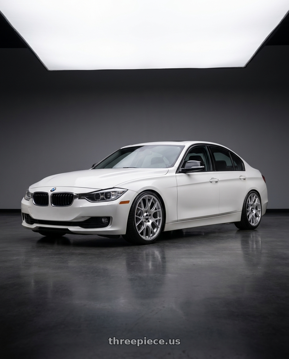 2014 BMW 320i with BBS CH-R 5x112 20x10 +18 Brilliant Silver Polished Rim Protector wheels