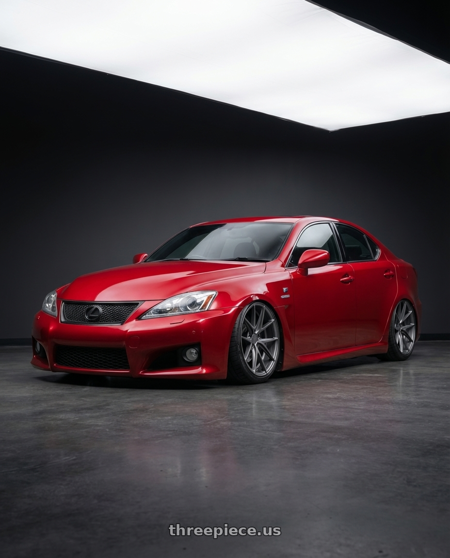 2012 Lexus IS-F with Niche 1PC M116 MISANO 5X114.3 19X8.5 +33 MATTE GUN METAL wheels
