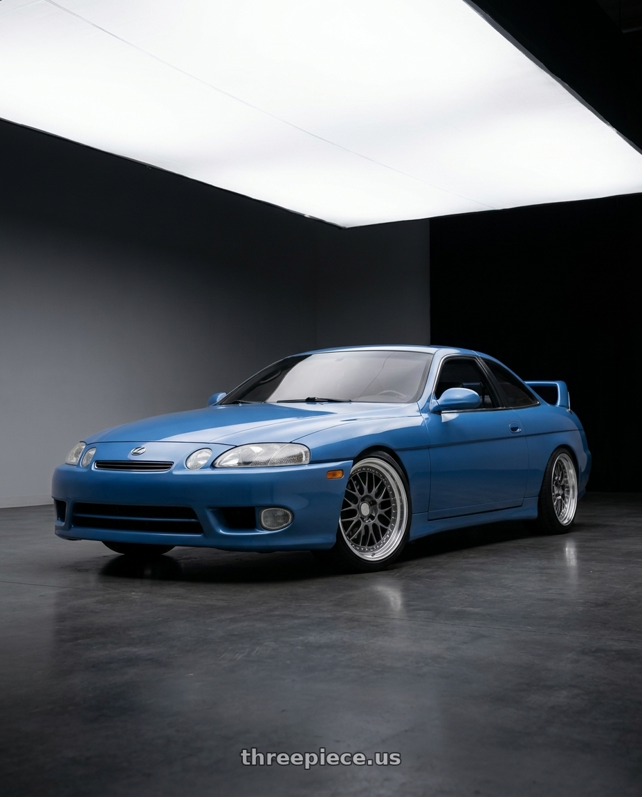 1995 lexus sc300 with ESR Wheels SR SERIES SR01 5x100 18x9.5 +22 Gunmetal wheels