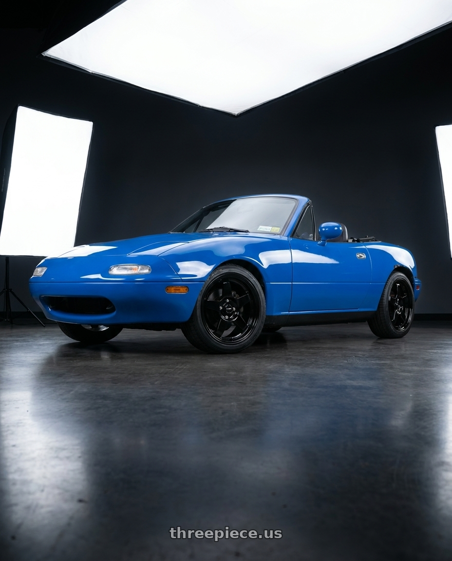 1993 Mazda mx5 Miata with Vors LT05 4x100 15x7  +40 Gloss Black wheels