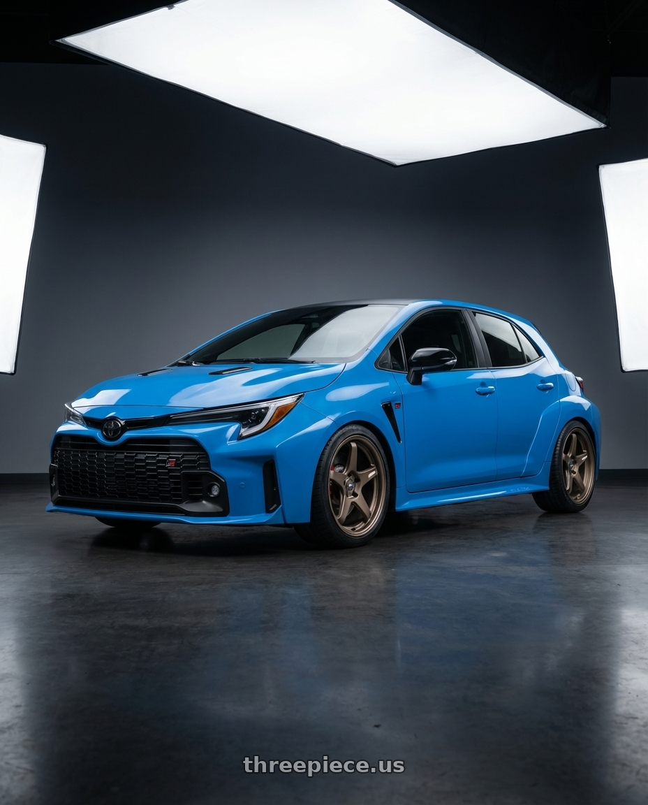 2024 Toyota GR Corolla with ESR Wheels APEX SERIES AP5 5x114.3 18x10.5 +22 Matte Bronze wheels