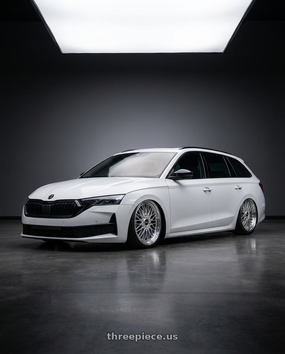 2025 SKODA OCTAVIA with BBS Super 5x112 19x8.5 +43 Diamond Silver wheels