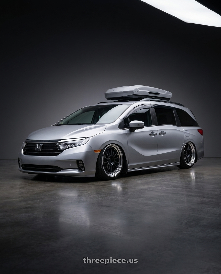 2024 Honda Odyssey with SSR Professor TF1 5x120 20X8+37 NR Disk Flat Black wheels