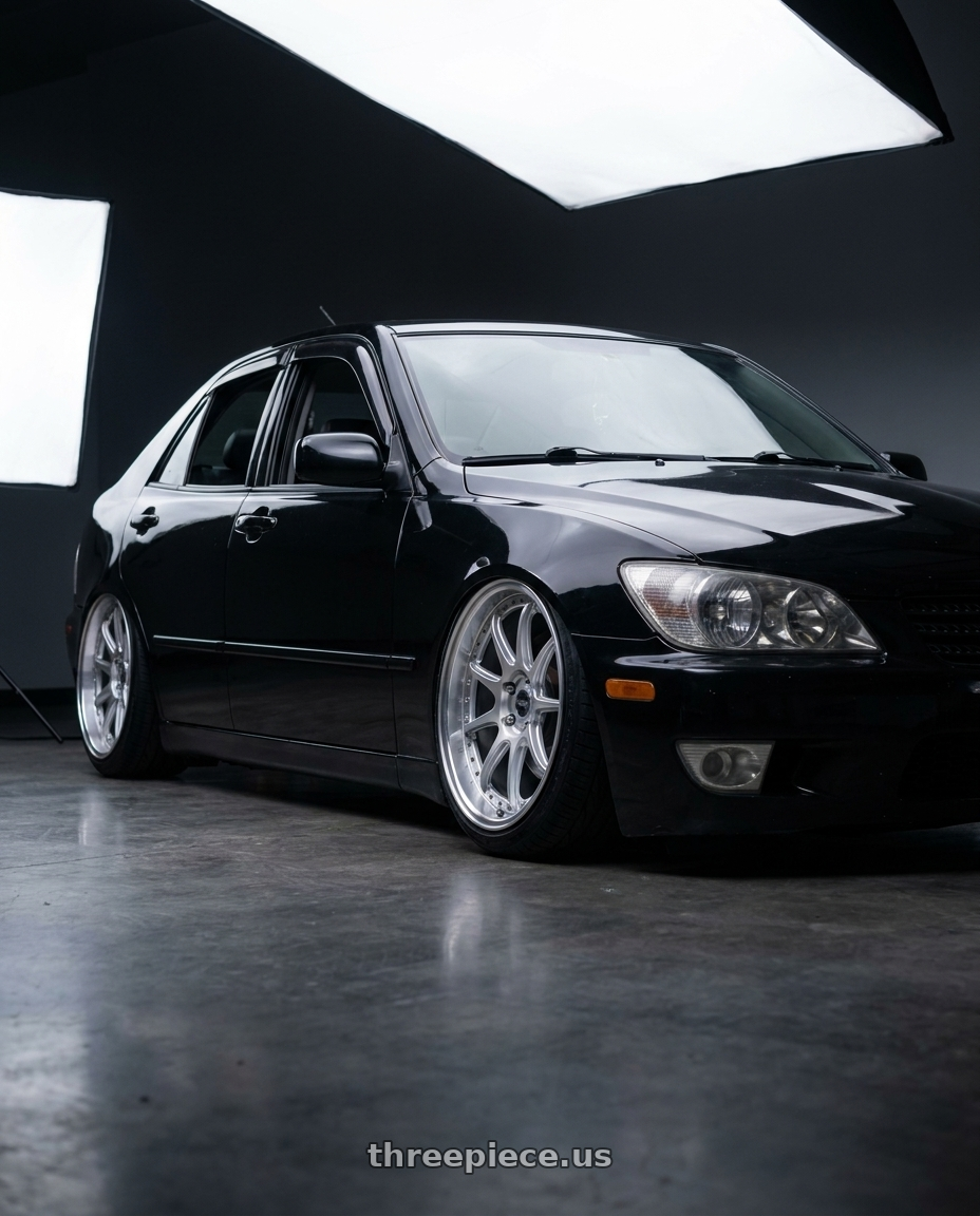 2004 Lexus IS300 Black with ESR Wheels CS12 5x114.3 18x8.5 +35 Hyper Silver wheels