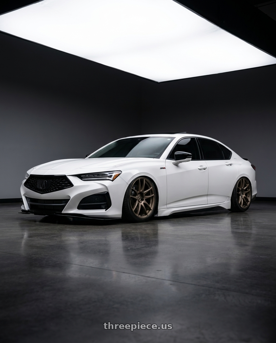 2022 Acura TLX 2 0T with Work Emotion Cr Kiwami 5x120 19x8.5 +35 Matte Bronze wheels
