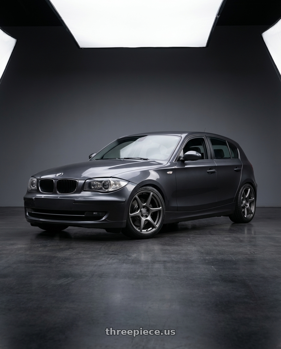 2012 BMW 1 Series E82 with Kansei K11G Tandem 5X120 18x9.5 22 Gunmetal wheels