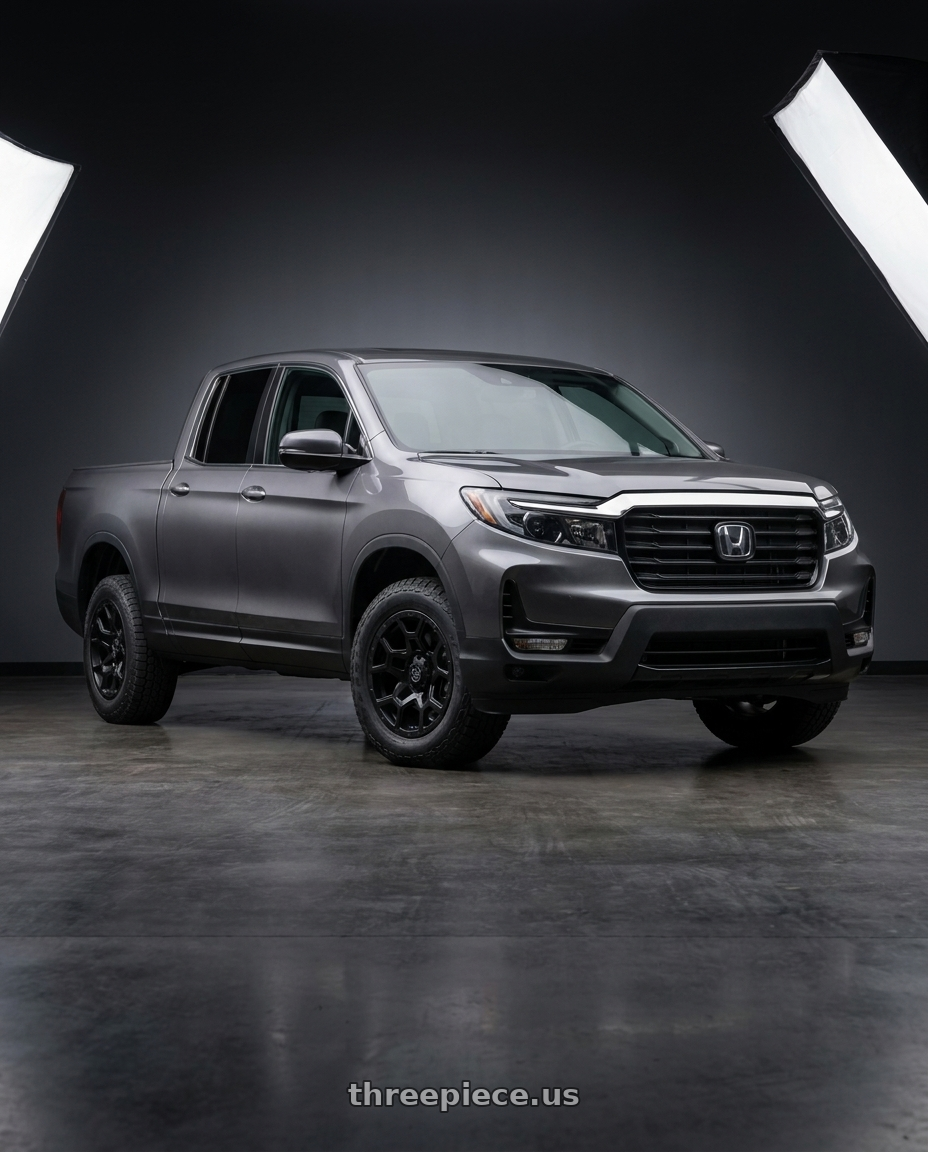 2021 Honda Ridgeline Sport with Black Rhino OVERLAND 5X120 17X8 +35 MATTE BLACK wheels