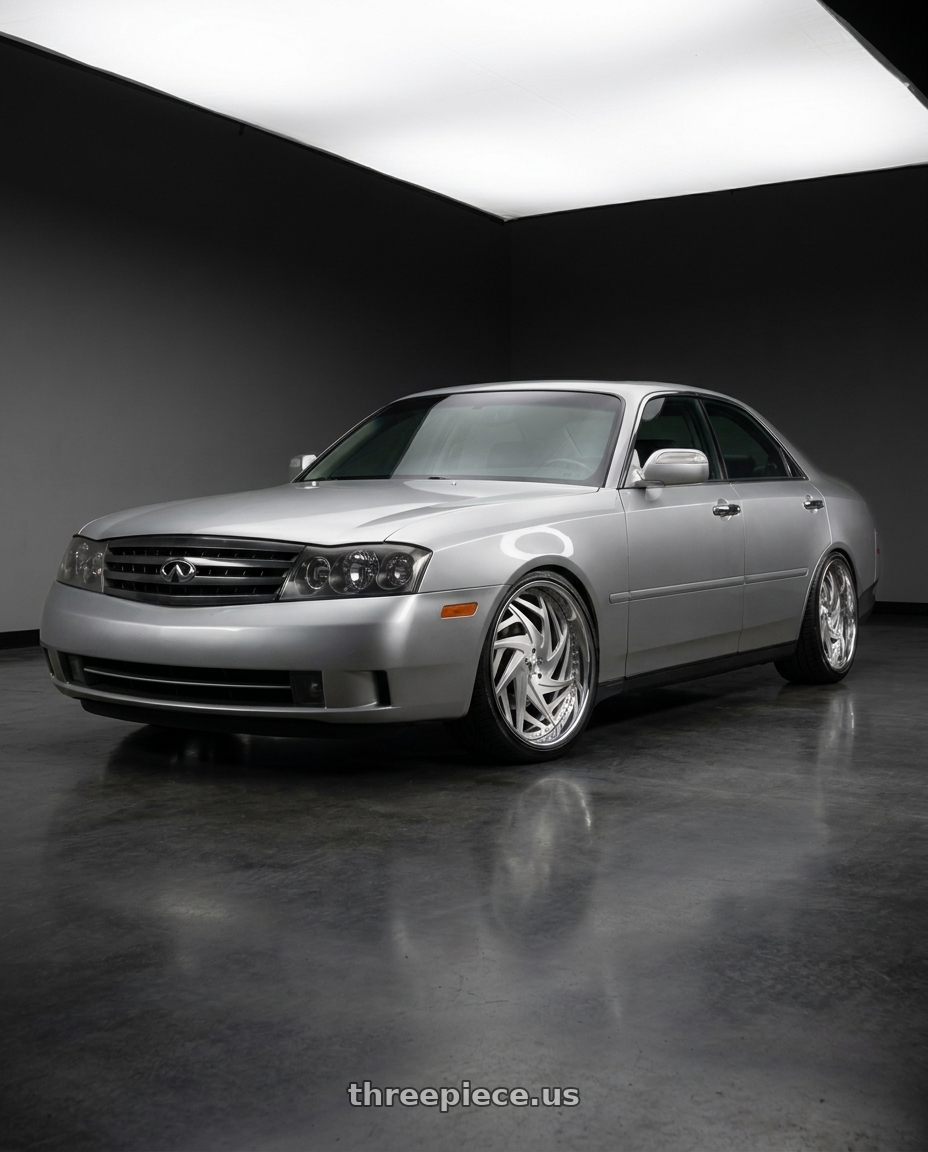 2004 Infiniti M45 with Asanti Forged AF863 5x120 22x10.5 +42 Brushed wheels