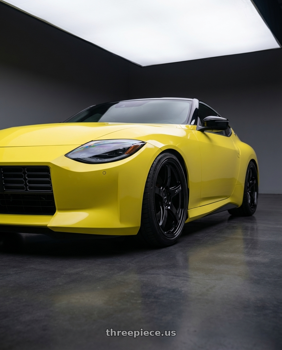 2024 Nissan Z with Gram Lights 57CR 5x114.3 19x9.5+45 Glossy Black wheels