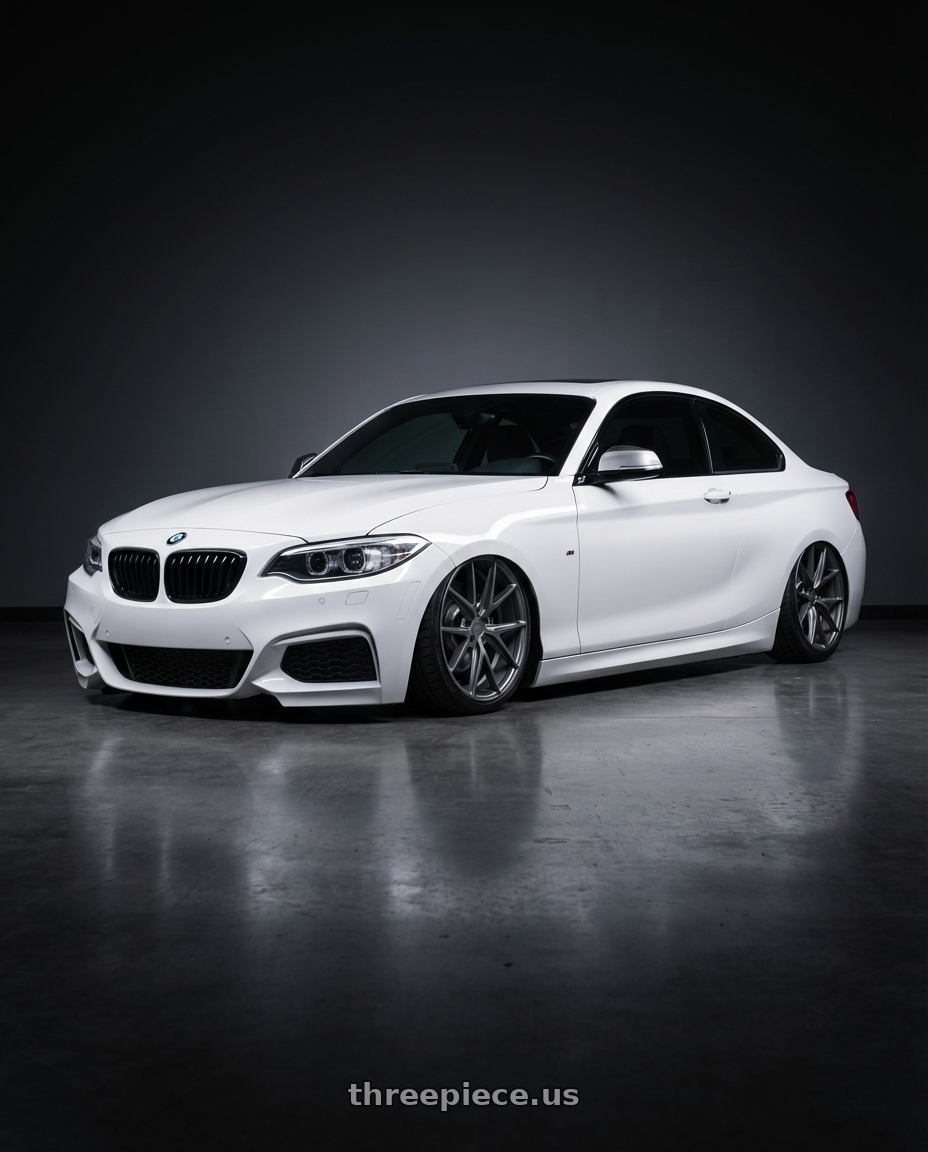 2018 BMW 2 Series F22 with Niche 1PC M116 MISANO 5X120 19X9.5 +35 MATTE GUN METAL wheels
