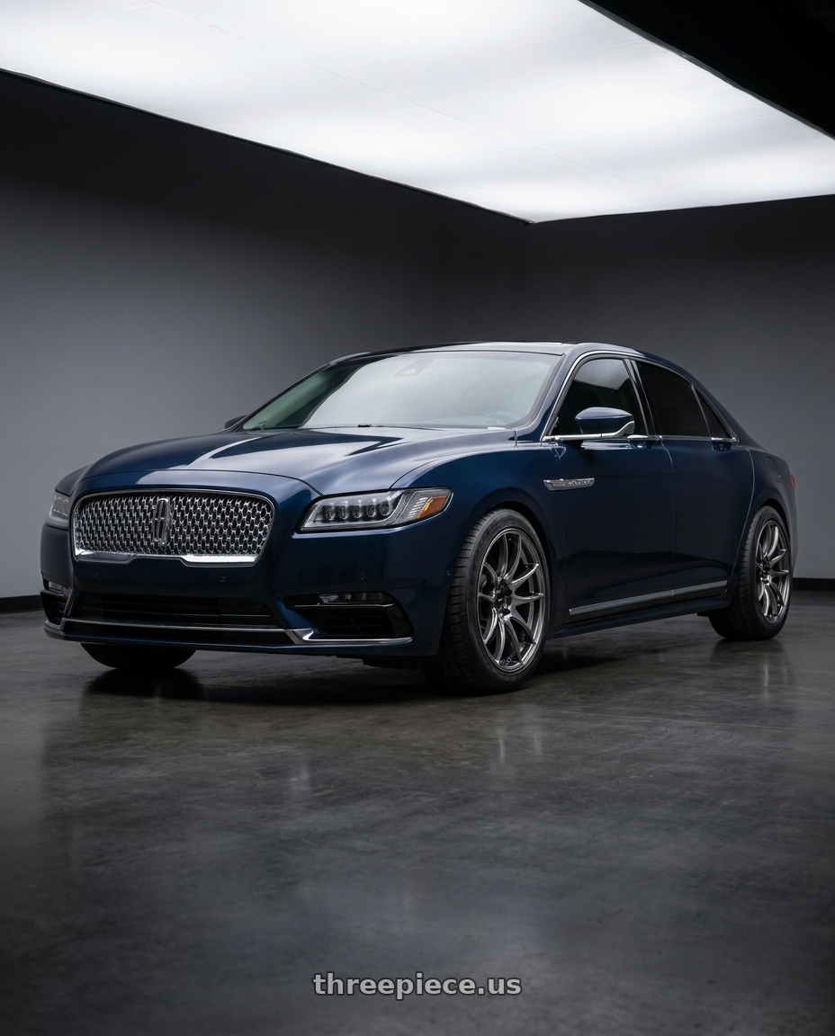 2017 Lincoln continental with Vors TR4 5x108 20x9.5  +35 Hyper Black wheels