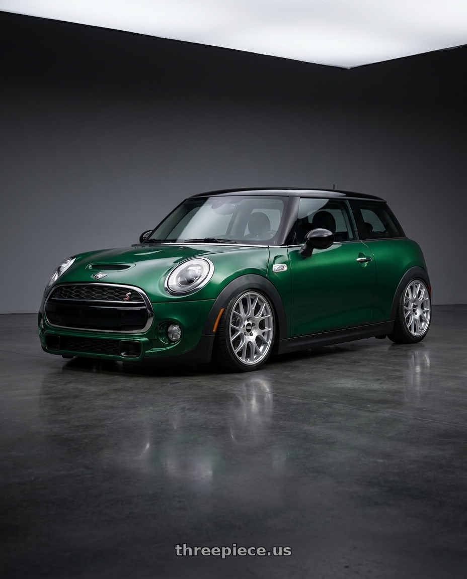 2018 Mini cooper s with BBS CH-R 5x112 18x8.5 +38 Brilliant Silver Polished Rim Protector wheels