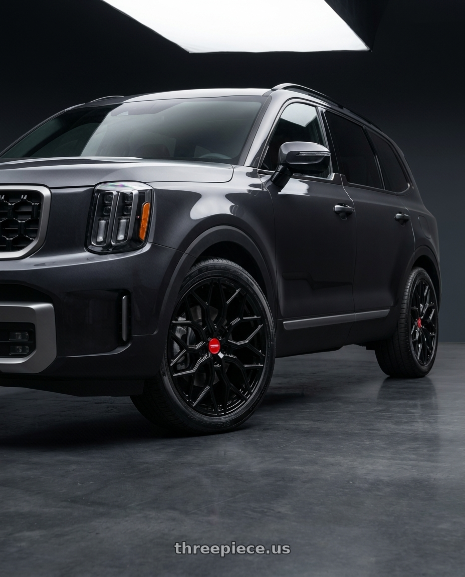 2025 kia Telluride sx-prestige x with VOSSEN HF-2 5X120 20x9 +35 GLOSS BLACK wheels