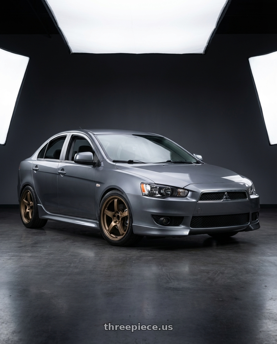2014 Mitsubishi Lancer Ralliart with Gram Lights 57CR 5x114.3 18x10.5 +22 BRONZE 2 wheels
