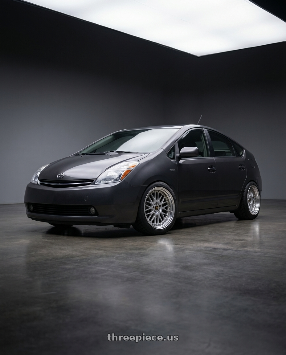 2007 Toyota Prius  with Work Vs-Xx 5x100 18x7+51 A Disk Light Grey Silver wheels