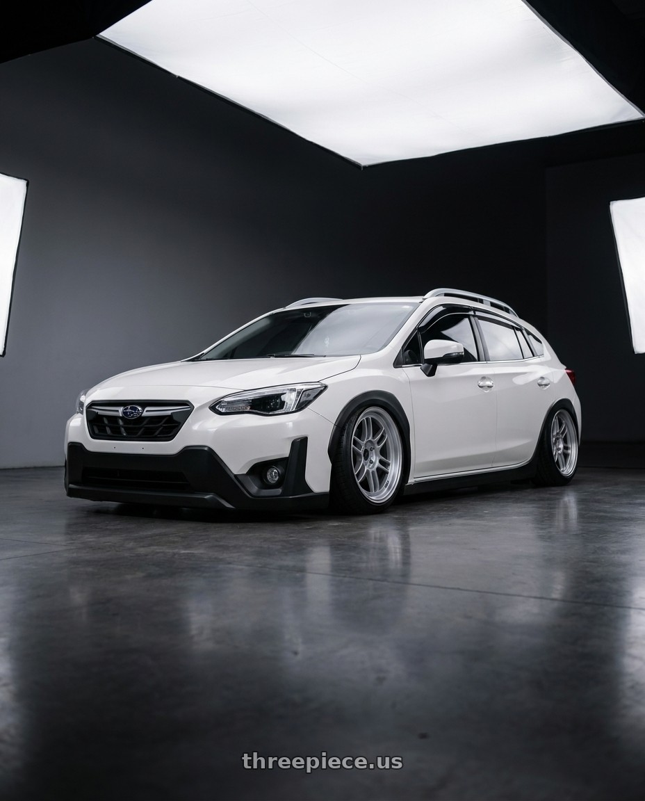 2022 SUBARU XV with Enkei RPF1 5x112 18x7.5+48 Silver wheels