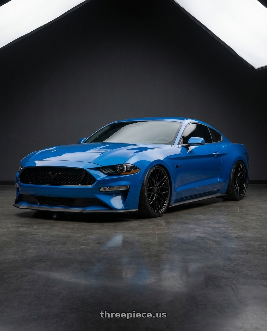 2022 Ford Mustang GT with Avant Garde Wheels M520R 5X114.3 20x10 +35 Gloss Black wheels