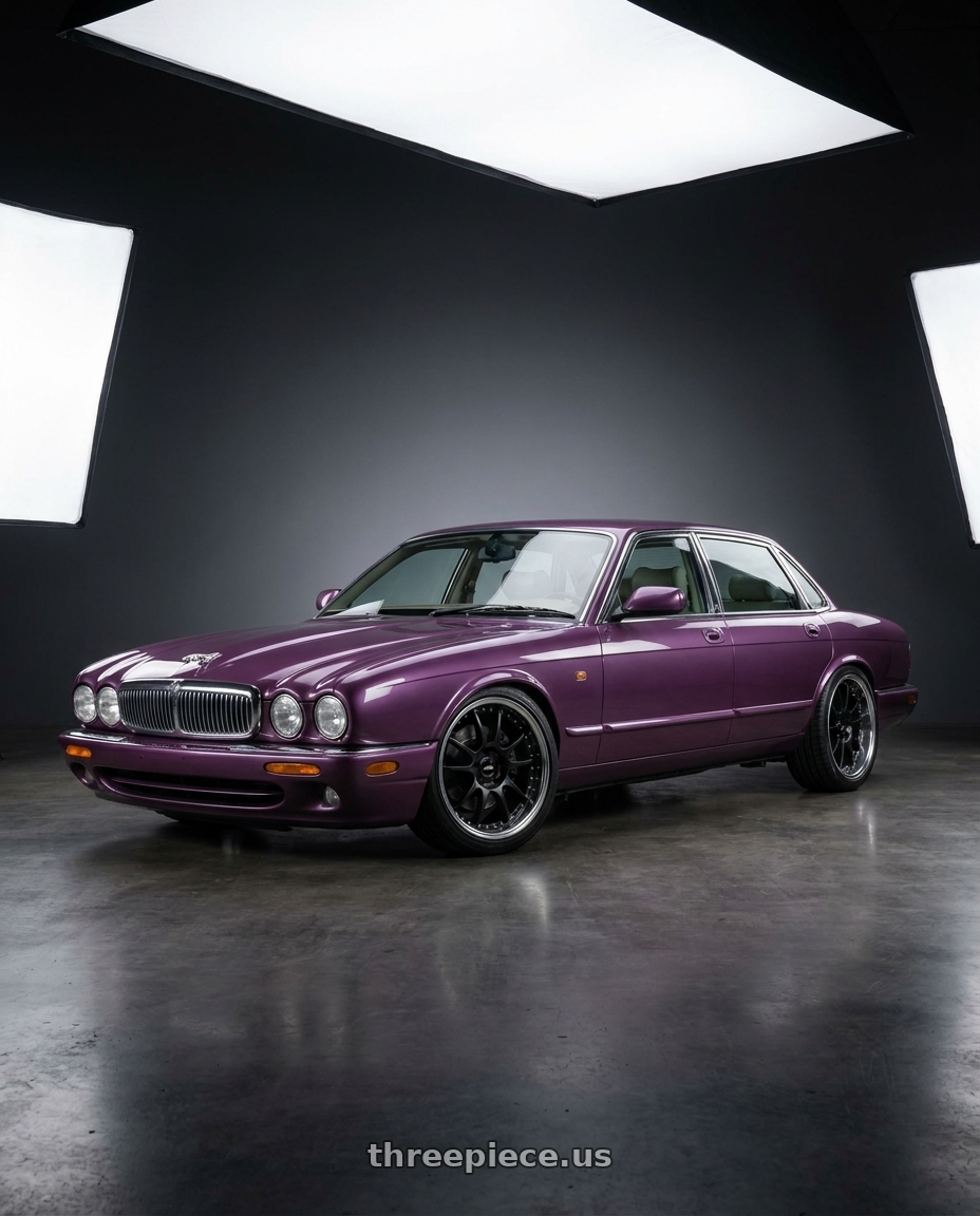 1991 Jaguar xj6 sovereign  with SSR Professor SP4R 5x120.65 17X7.5+22 MD Disk Flat Black wheels