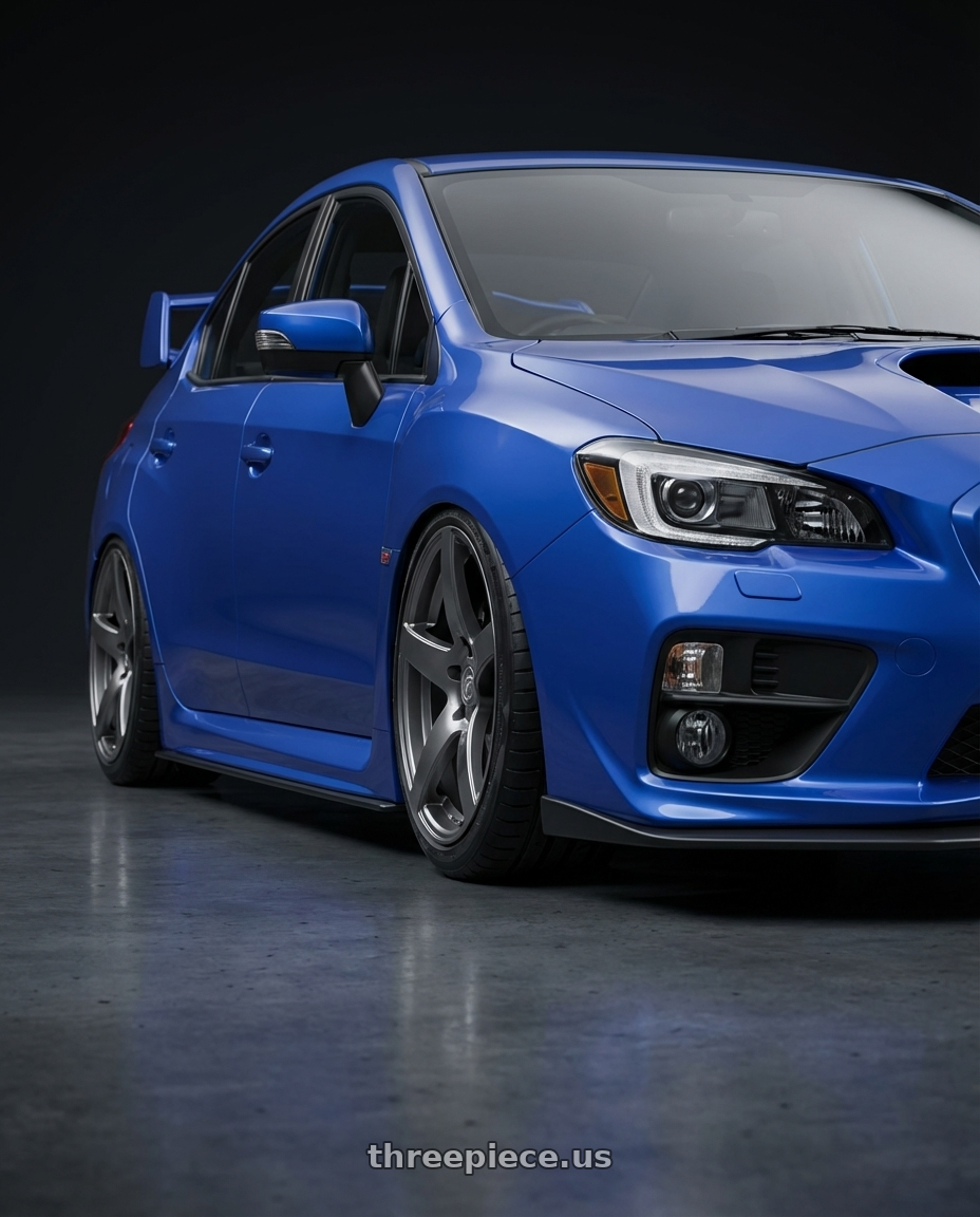 2013 Subaru WRX STI with Forgestar CF5 5x114.3 18x10 +42 Gloss Anthracite wheels