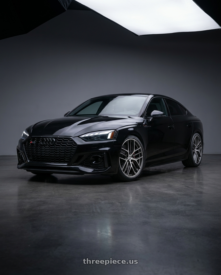 2022 Audi RS5 with BBS CC-R 5x112 20x8.0+27 Graphite w/ Diamond Cut Face wheels